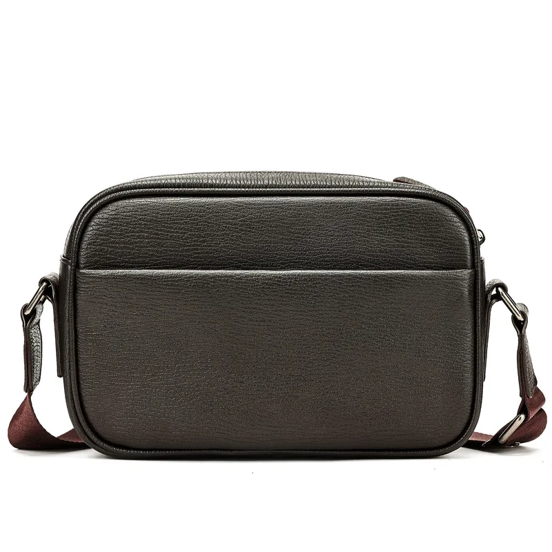 Leather men's crossbody bag, cross-border men's bag, luxury leather bag, fashionable and trendy single-shoulder crossbody bag