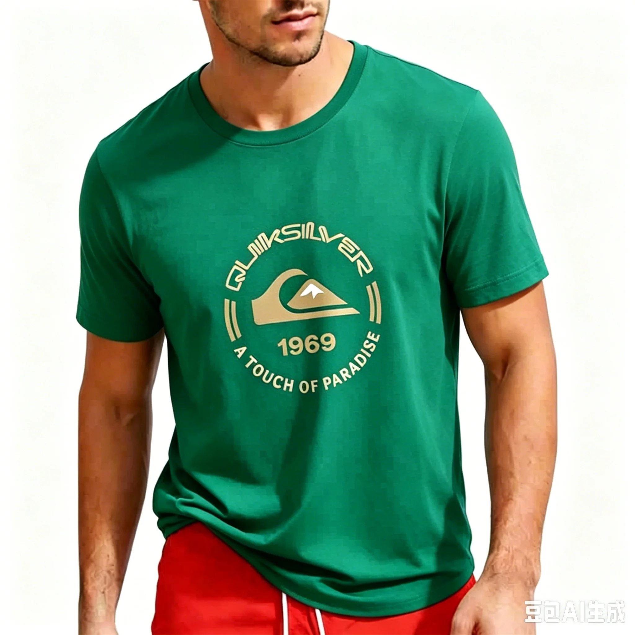 Fashion new Men's Quiksilver 1969 Logo Print Men's T-shirt Summer lightweight and breathable Casual short sleeve Men's Clothing