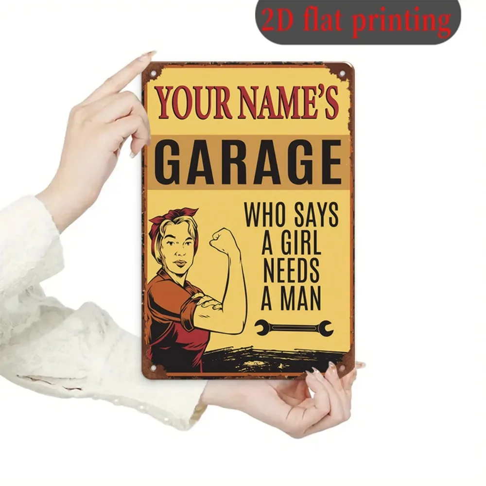 Custom Auto Repair Shop Tin Sign 8x12