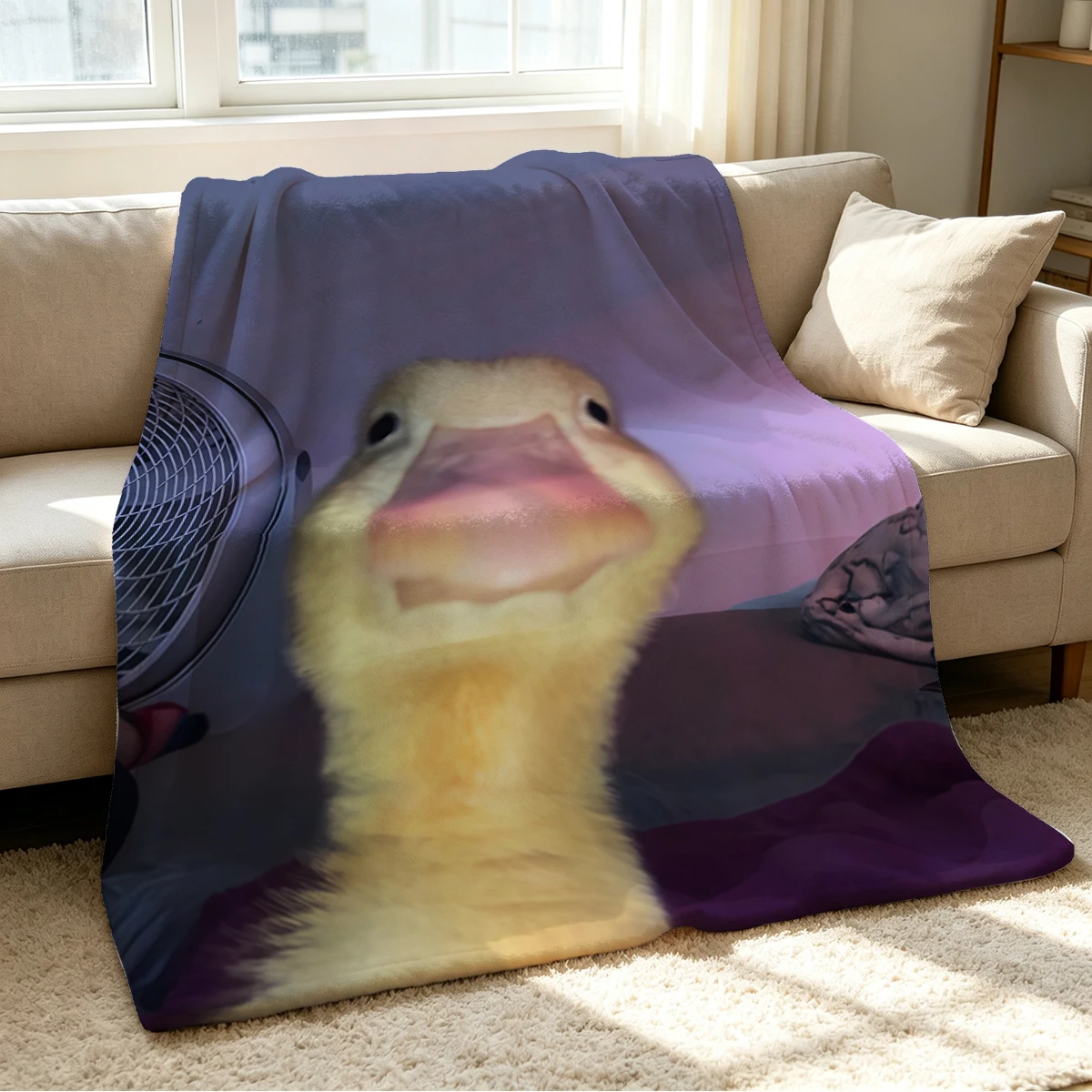Ducky Selfie Blanket Soft Cozy Throw for Sofa Bed Festive Holiday Decor Gift for Kids and Adults,Lightweight and Warm