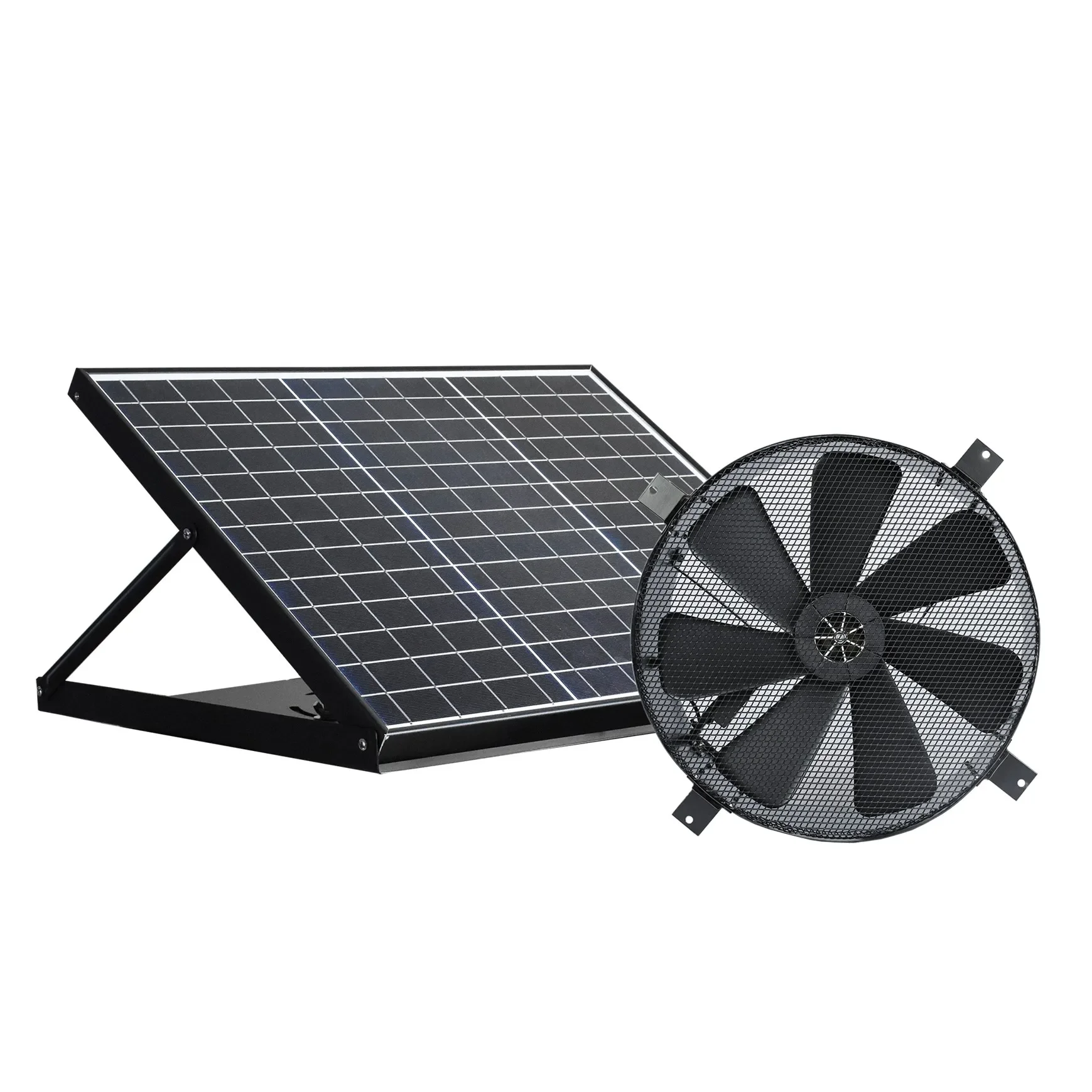 

30W 14 Inch Industrial Smart Solar DC Motor Exhaust Fan Wall Ventilation Fan with Solar Power System