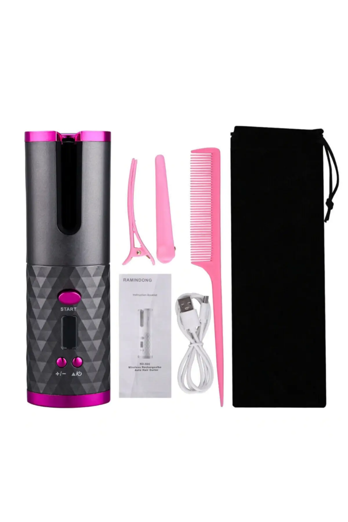 Alat Pengeriting Rambut Otomatis Isi Ulang Nirkabel Pembentuk Aleti Rambut Keriting