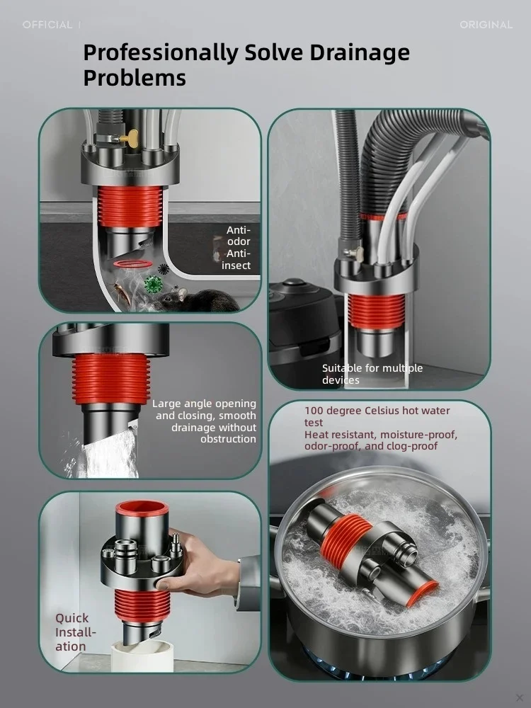 Kitchen drain tee, sink, dishwasher, water purifier—specialized three‑way drain fitting to prevent backflow and sewer odors.