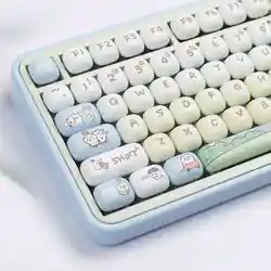 MOG Keycaps Pbt Dye-Sub Big Set Key Caps For Mechanical Keyboard 7u Alice Split Layout Wooting Hi75 Customized