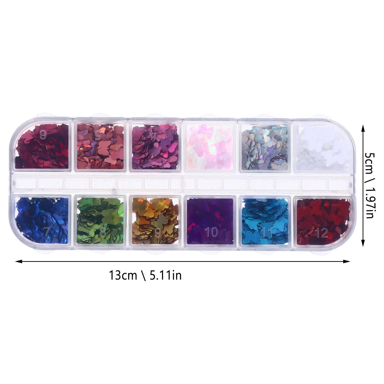 2 Boxen herzförmige Nail Art Pailletten, ultradünn, glitzernd, Maniküre-Zubehör, tragbare Nageldekoration für Frauen, Maniküre-Pailletten