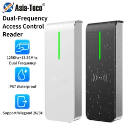 AN90R Long Range RFID Card Reader 125KHZ 13.56KHZ Proximity RFID Card Access Control Reader Wiegand26/34 output IP67 Waterproof