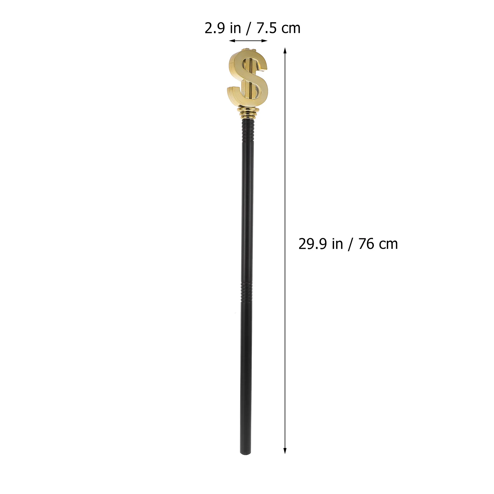 Scettro per cartello da dollaro, accessorio per costume, tre sezioni, in plastica durevole, per cosplay di Halloween, accessorio per spettacoli teatrali