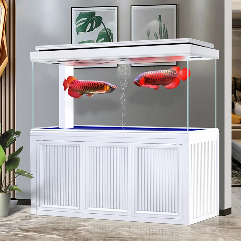 

Fish Tank Living Room/Home Screen Fish Tank with Bottom Filter, Large Intelligent Office Fish Tank