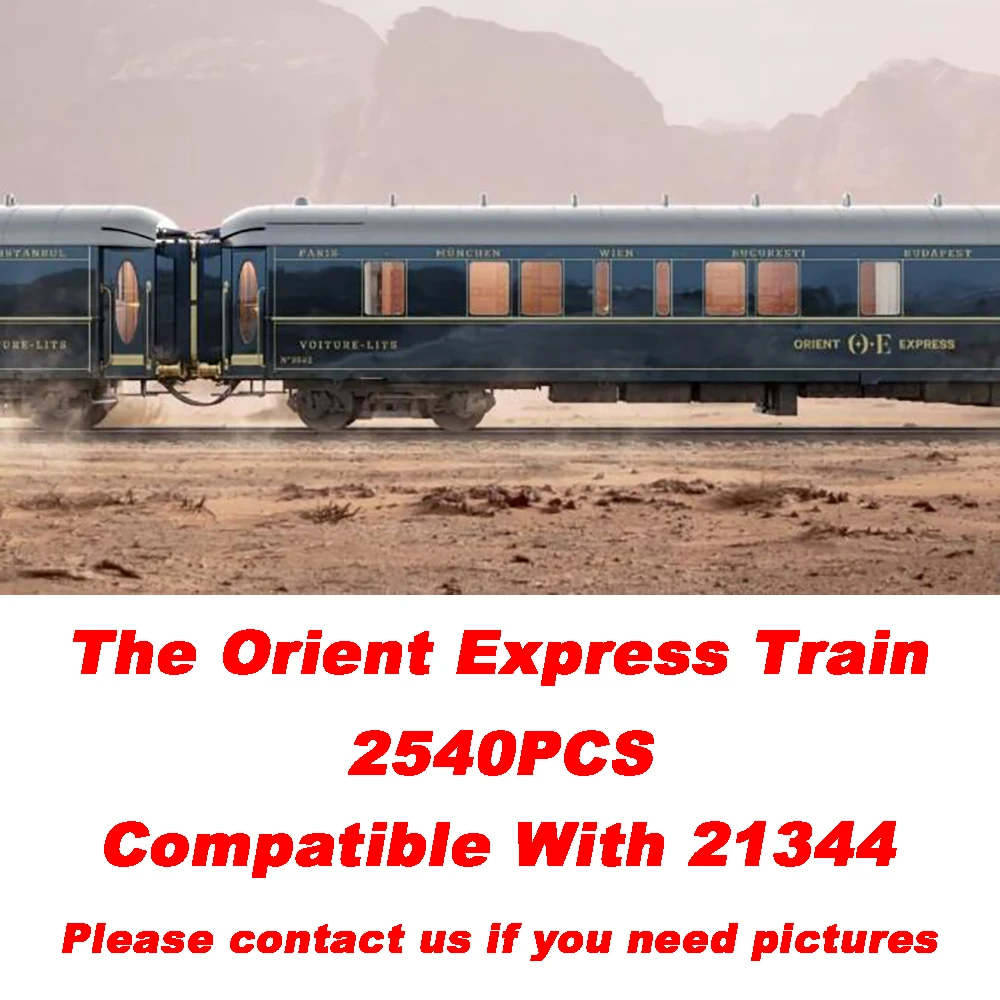 IN STOCK New Ideas Orient Express Train Building Blocks Set French Luxury Train Locomotive Bricks Model Toys For Kids Gifts Boys