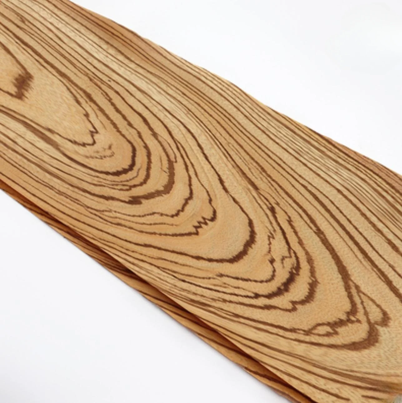 L:2.5meters Width:220mm T:0.25mm Natural Wood Skin Large Zebra Pattern Wood Veneer Sheets High End Fashionable Home Decoration