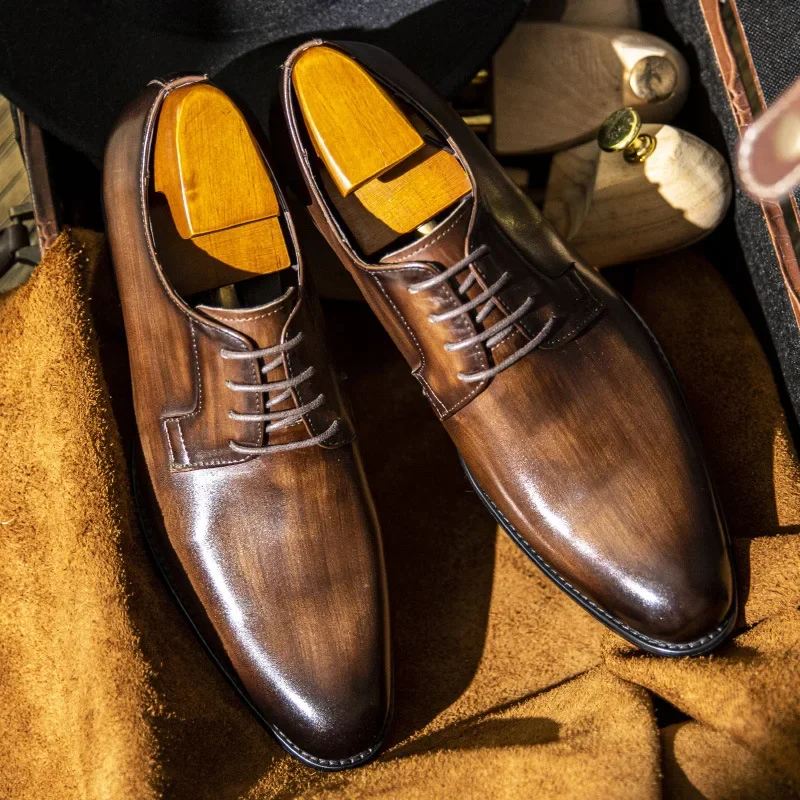 Office Male Oxford Shoes Profession Dress Shoes for Men Wedding Men's Leather Shoe Slip-on Leather Shoe Zapatos De Vestir Hombre