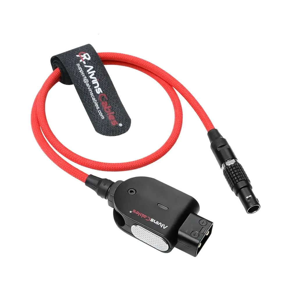 Alvin's Cables Smart D-tap to 2 Pin Male Braided Power Cable for BMPCC Pyxis|Teradek|SmallHD|Z-CAM Flexible Braided 45cm|18inche