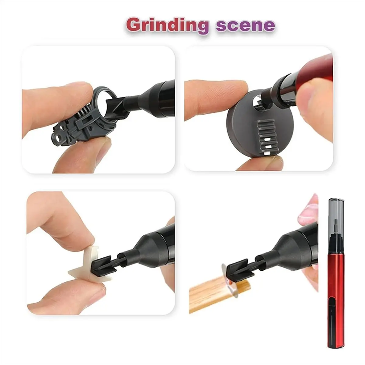 FOR HOME Reciprocating Detail Sander, USB Fast Charging Sanding Pen,with 8 Sanding Heads and Self-Adhesive Sandpaper for Sanding
