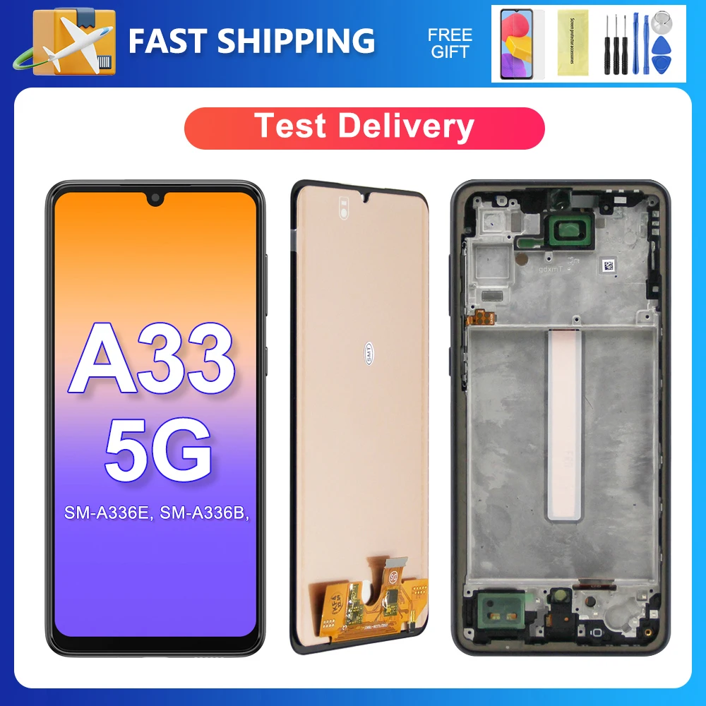 A33 5G For Samsung 6.4\'\'Tested A336E A336B A336E/DS A336M A3360 LCD Display Touch Screen Digitizer Assembly Replacement