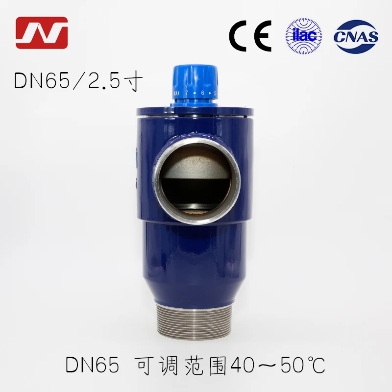 سخان مياه من الفولاذ المقاوم للصدأ DN65 مع تحكم تلقائي في درجة الحرارة الساخنة والباردة، معدل تدفق كبير، خيط ذكر 2.5 بوصة، 40 ℃ ～50 ℃