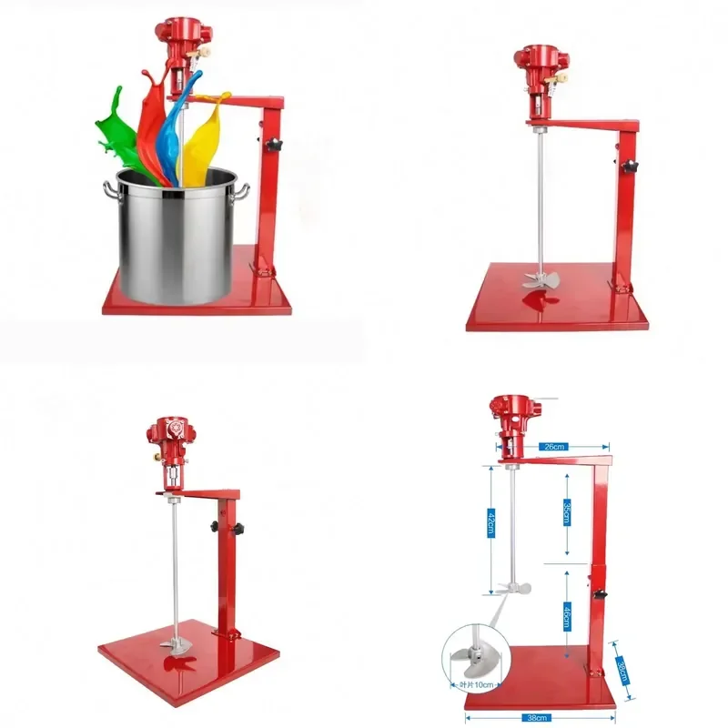 TEBAK Pneumatic Mixer Stirrer Lifting Blades Paint Pneumatic Agitator Mixer Lifting Dispersing Liquid Washing 20 L Mixer