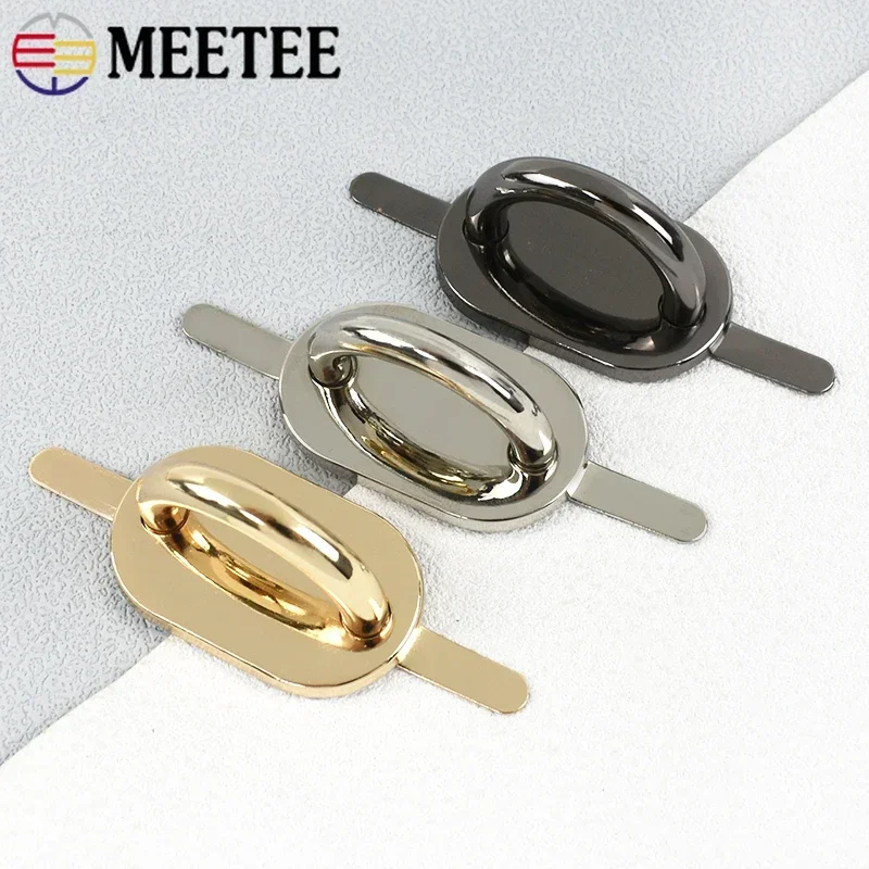 

2/4/10/20P 20mm Meetee Metal D Ring for Bag Strap Side Clip Buckle Handbag Connector Arch Bridge Hook Leather Clips Accessories