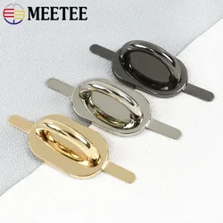 2/4/10/20P 20mm Meetee Metal D Ring for Bag Strap Side Clip Buckle Handbag Connector Arch Bridge Hook Leather Clips Accessories