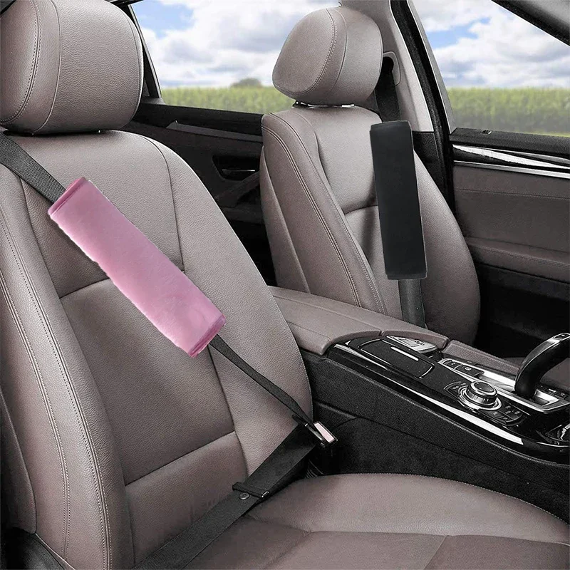 

Car Seat Belt Cover Car Seat Cover Sets for Man Women Baby Safety Pink Car Accessories Interior Soft Seatbelt Cover 2pcs