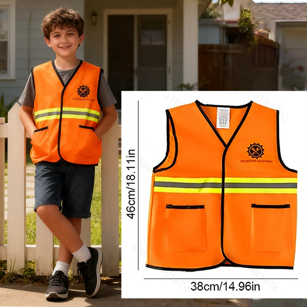 Children's Engineer Role-Play Vest, Pretend Play Costume Props, Holiday Costumes, Party Costumes, Party Game Costumes, Children's Gifts, Holiday Gifts, Birthday Gifts, Party Gifts, Back-To-School Gifts