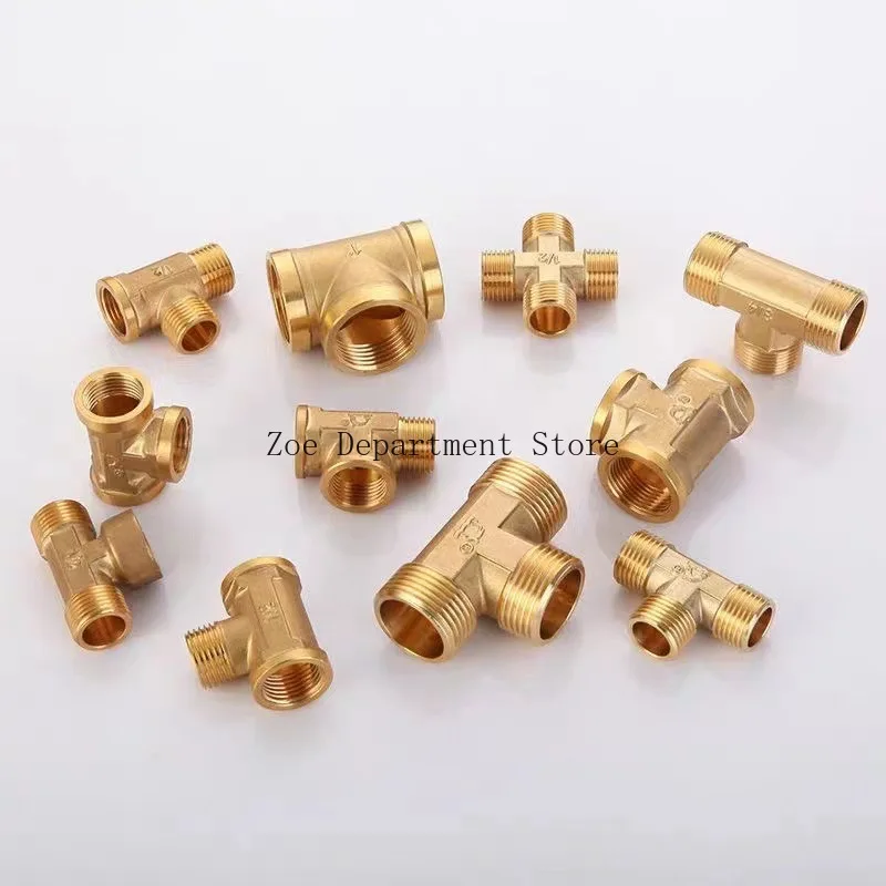 Water pipe plumbing fittings 6 points to 4 points copper reducing inner wire hose outlet double inner wire pair connector