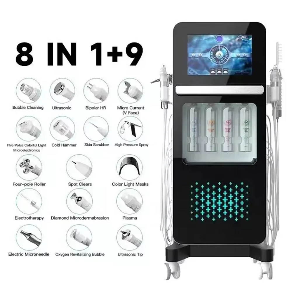 17 in 1 Multi-Functional Hydra Microdermabrasion Anti-Aging Oxygen Jet Facial Blackhead Removal Skin Care Machine