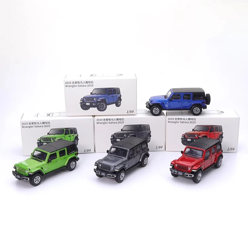 1:64 Wrangler Sahara 2019 SUV Alloy Car Diecasts & Toy Vehicles Car Model Miniature Scale Model Car For Children