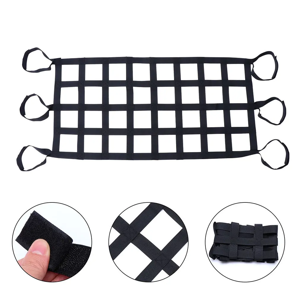 

2Pcs Nylon Car Roof Net Heavy Duty Elastic Luggage Storage Mesh for Suv Truck Top Cargo Organizer Bungee Net