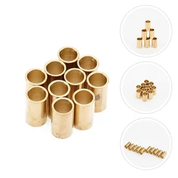 Soporte para plantas de tubo de latón, joyería artesanal, accesorio espaciador, anillo con agujero grande, 10 Uds.