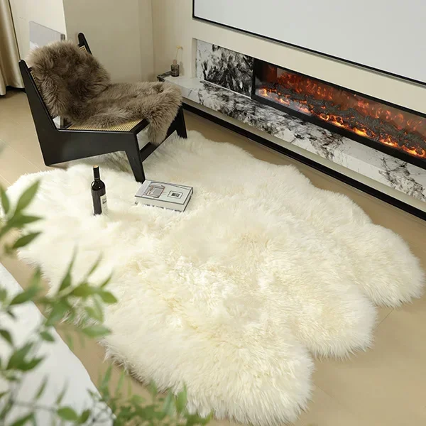 Home Decorative Genuine Sheep Rug Nature Large Sheep Carpet Sexto Pelt Sheep Area rug For Living Room