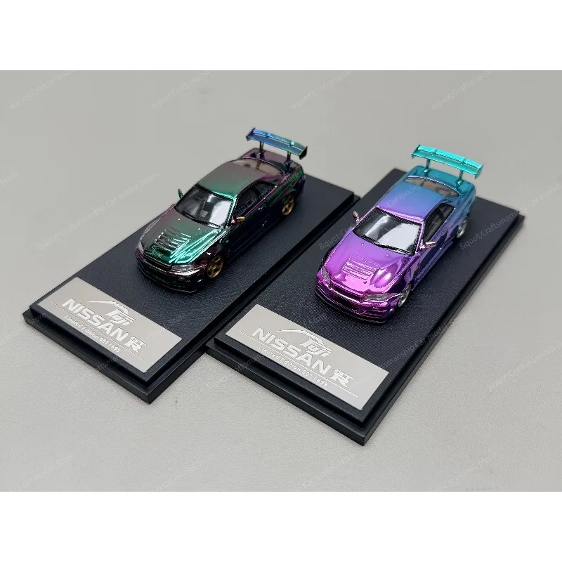(In Stock)Fuji 1:64 Nissan GT-R R34 Z-Tune Skyline alloy model, for collection and display