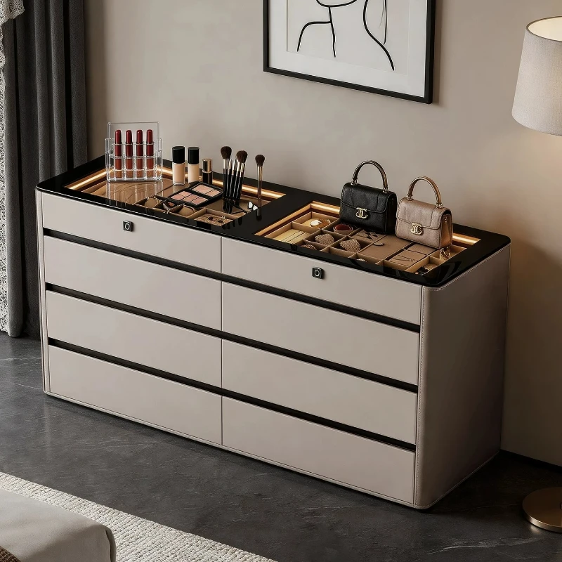 

Luxury Italian Cabinet Living Room Display Knobs Hidden Cabinet Wooden Light Cassettiera Stanza Da Letto Home Accessories