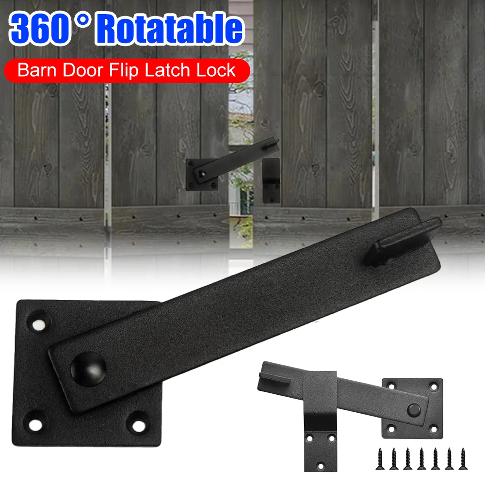 

Защелка для ворот Farm Flip Fence 360° ° Нержавеющая тумблерная защелка, дверной замок для сарая, сверхмощный для клетки для домашних животных, гаражного окна, наружной безопасности ﻿