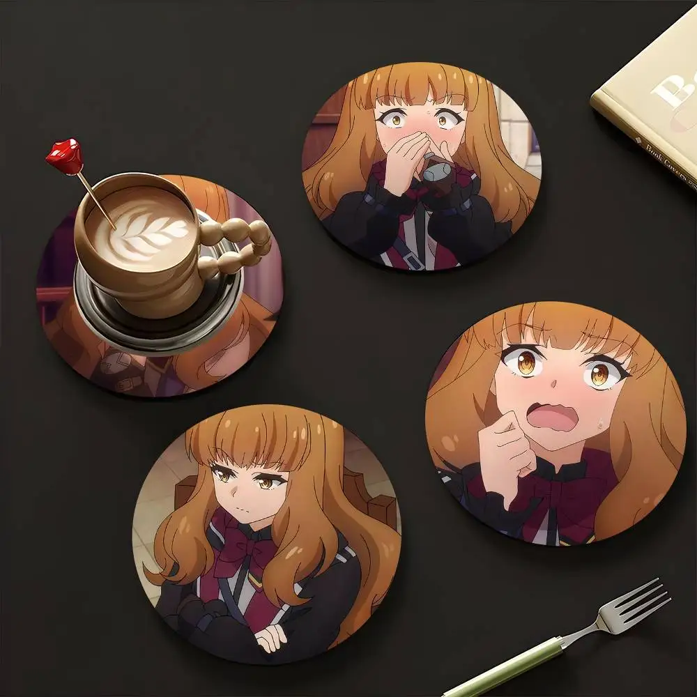 1pc Katie Aalto Anime Characters Wooden Coaster Colour Printing Cup Mat Home Desk Decoration Gifts