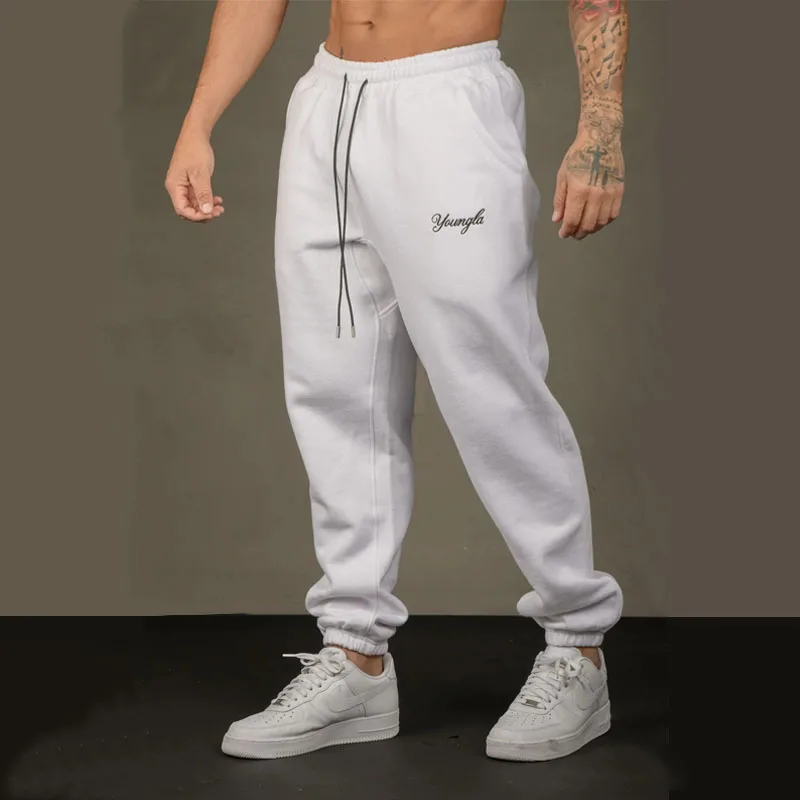 

Autumn and winter new European and American trendy brand trousers for men, elastic sports pants running fitness basketball pants
