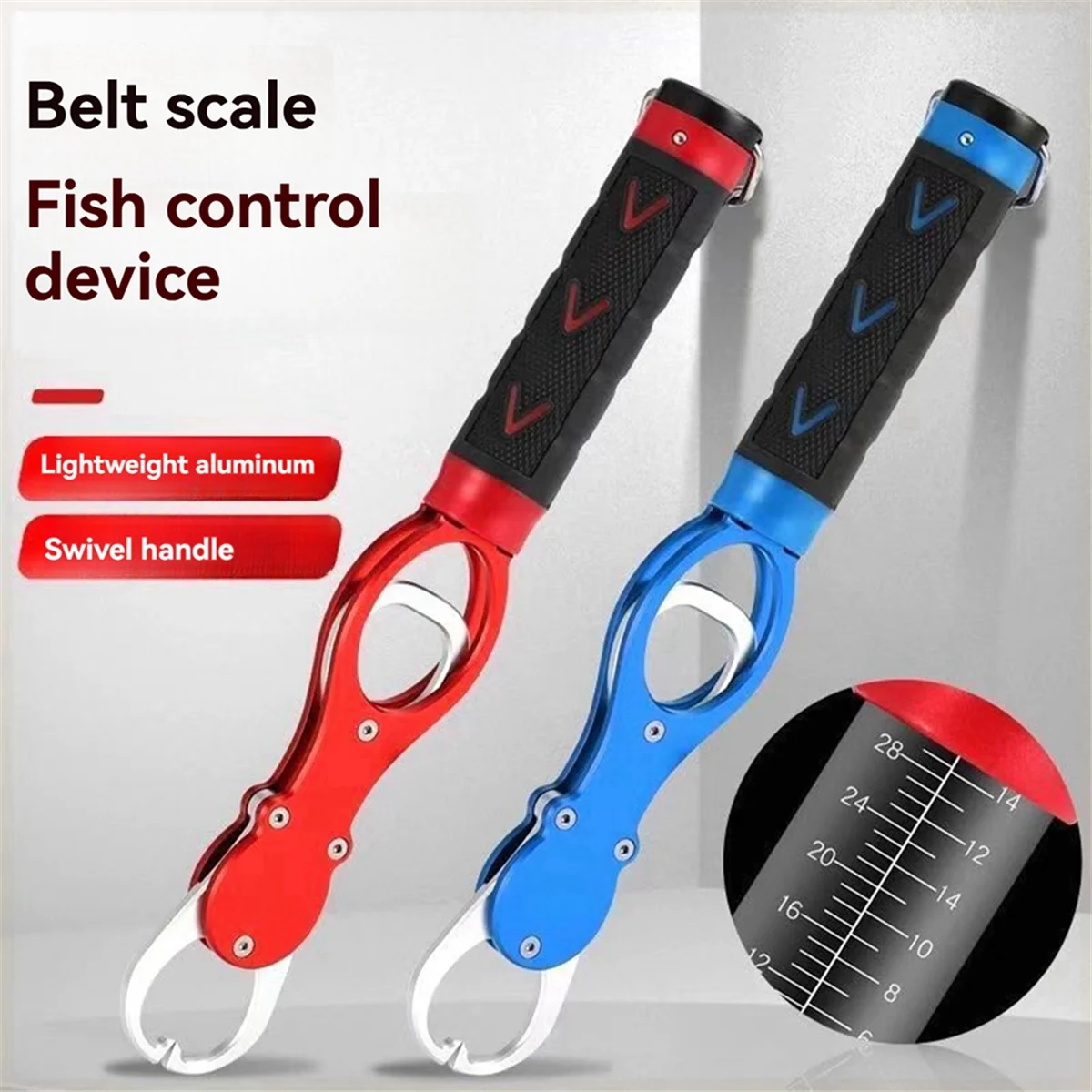 PA-Portable Device Fish Control Device Fish Catching Pliers Hook Fish Control Device Set Red + Multifunctional