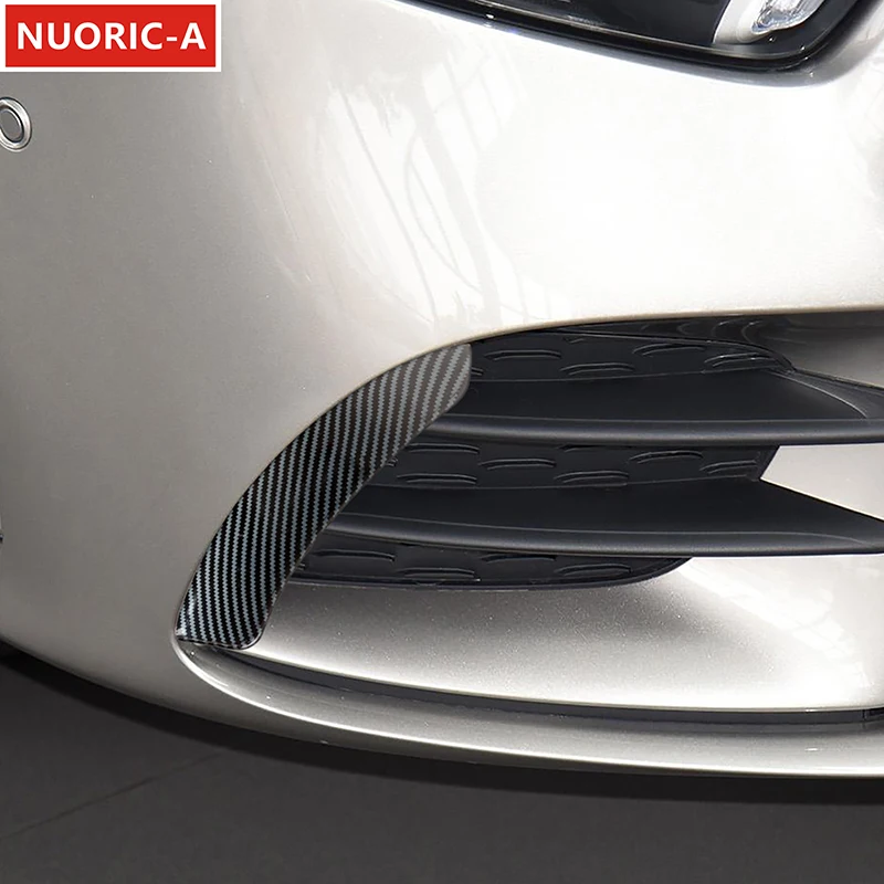 

Автомобиль для Mercedes Benz A Class W177 A180 A200 2019-2022 Передний воздушный нож Противотуманные фары Наклейки Декоративная крышка Накладка Внешний Стайлинг