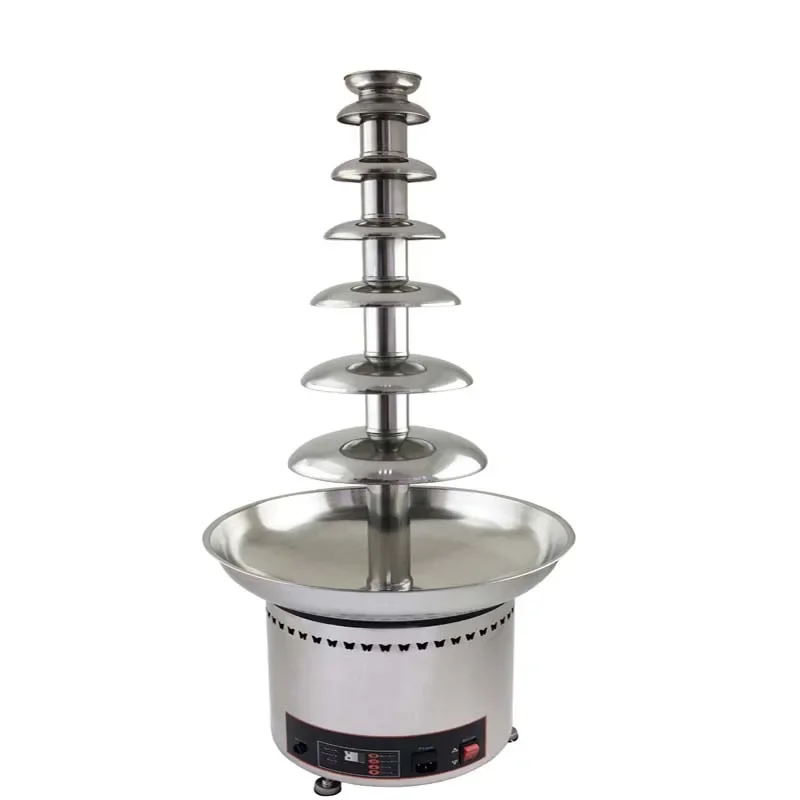 Stainless steel CE Certificate 4,5,6,7 Tier Commercial Chocolate Fountain/led chocolate fountain base on sale