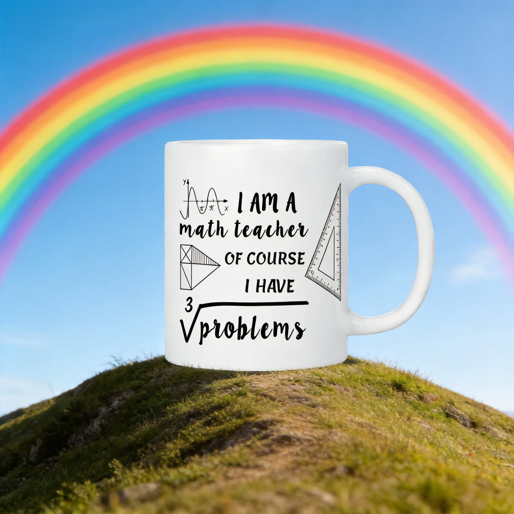 Cups of Coffee Mug Beer I’m a Math Teacher — Of Course I Have Problems! Funny Mug Original Mugs Water Cup Drinkware Cup for Tea
