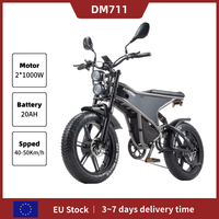 RANDRIDE DM711 2000W Dual-Peak E-Bike 48V20A 60KM-75KM Range 7-Speed & CST 4.0 Tires Dual Suspension Fork 811 Color Dashboard