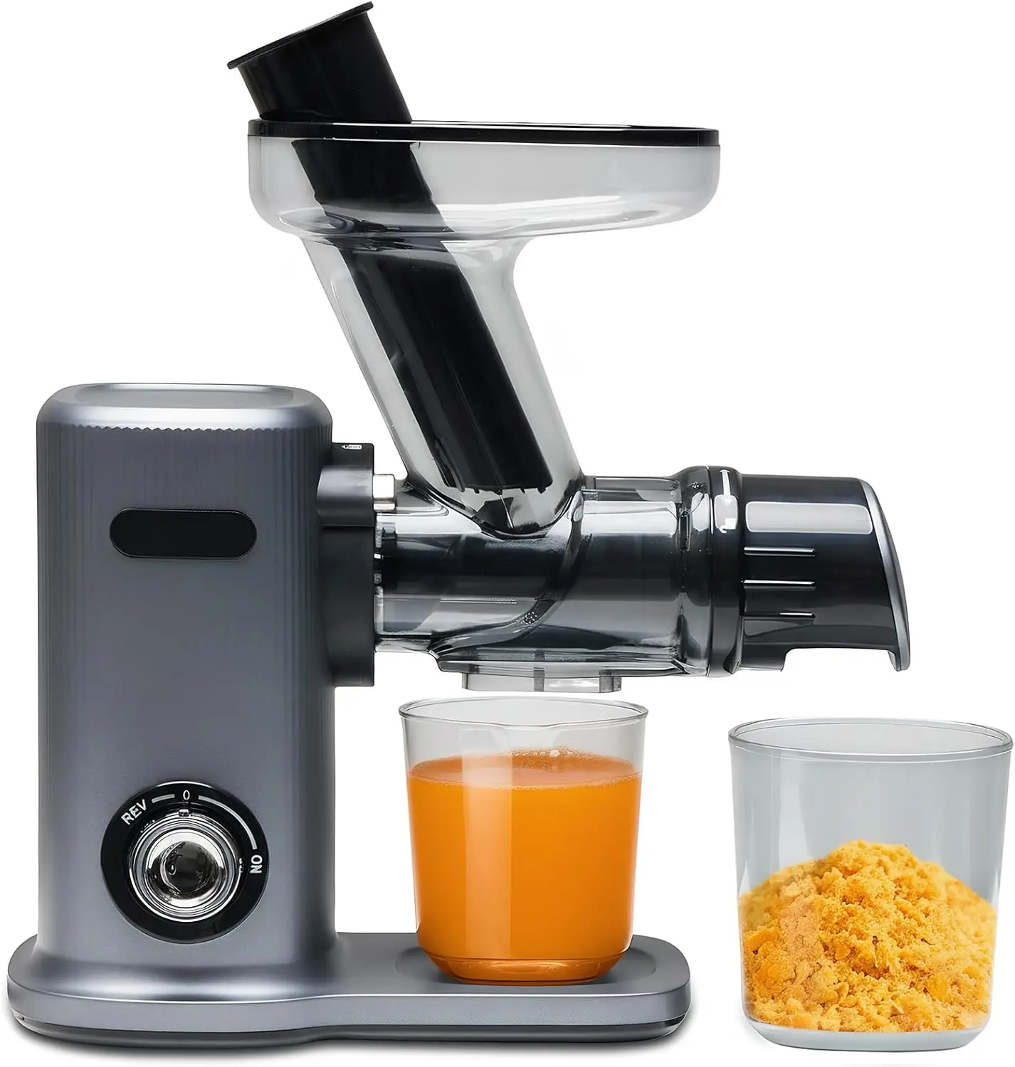 Slow Masticating Juicer, Cold Press with 5.9-Inch Wide Feed Chute for Whole Fruits and Vegetables, Reverse Function, Dishwasher-