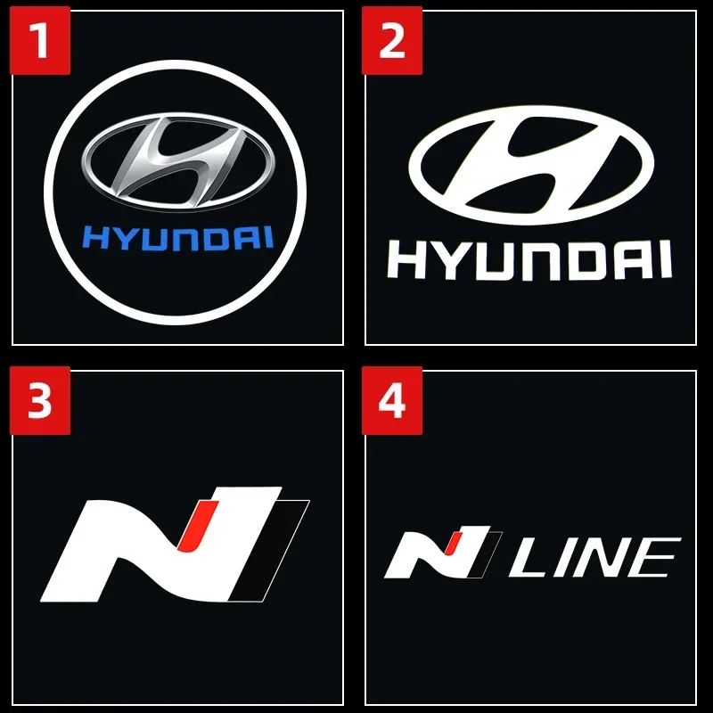 

2 шт. Автомобильные светодиодные приветственные огни, прожектор Ghost Shadow, логотип, свет для Hyundai Sonata 8 SONATA 9 VI (YF) Elantra santa fe