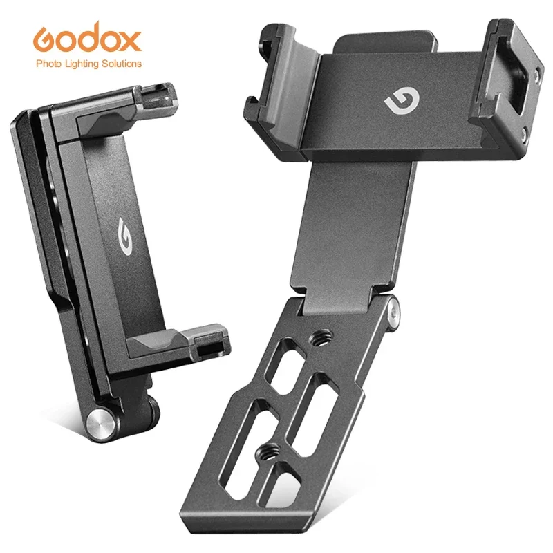 

Godox MTH04 Metal Collapsible Smartphone Bracket Flexibility & Versatility All In One Smartphone Holder Microphone Phone Holder