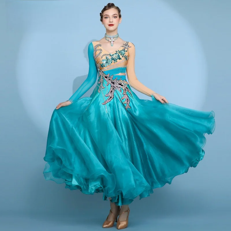 ODBD1288 Venda quente de alta qualidade Desgaste de desempenho feminino vestido de competição de salão