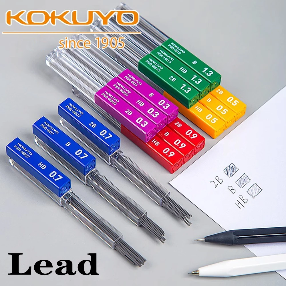 

2 коробки Япония KOKUYO механический грифель PSR 0,3/0,5/0,7/0,9/1,3 мм графитовый стержень канцелярские школьные принадлежности