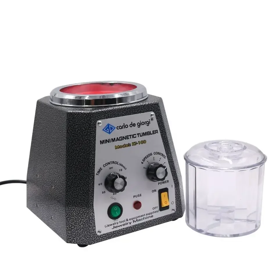 2025/KT-100 Rotary Jewelry Tools Magnetic Polishing Tumbler Magnetic Polisher Deburring Grinding  Mini Metal