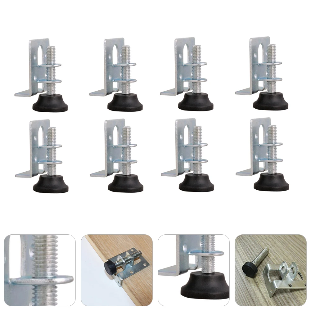 8 Pcs Adjustable Feet Leveling Heavy Duty Furniture Levelers Leg Closet Wardrobe Support Legs