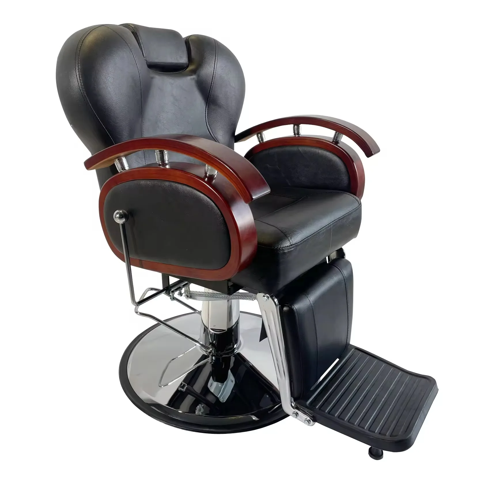 Classic Cheap Heavy Duty Foldable Massage Barber Chair Modern Hair Salon Equipment PU Leather Belt Hydraulic Pump BC8790