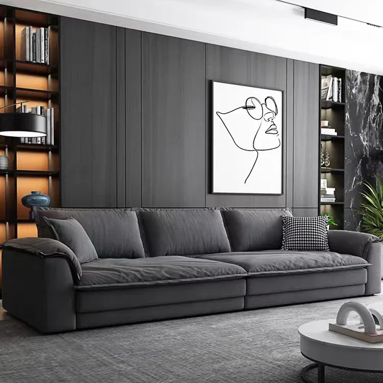 m High Quality Comfortable Cozy Down White Black Velvet Linen Feather Fabric Sofa L Shaped Corner Modular Sofa m