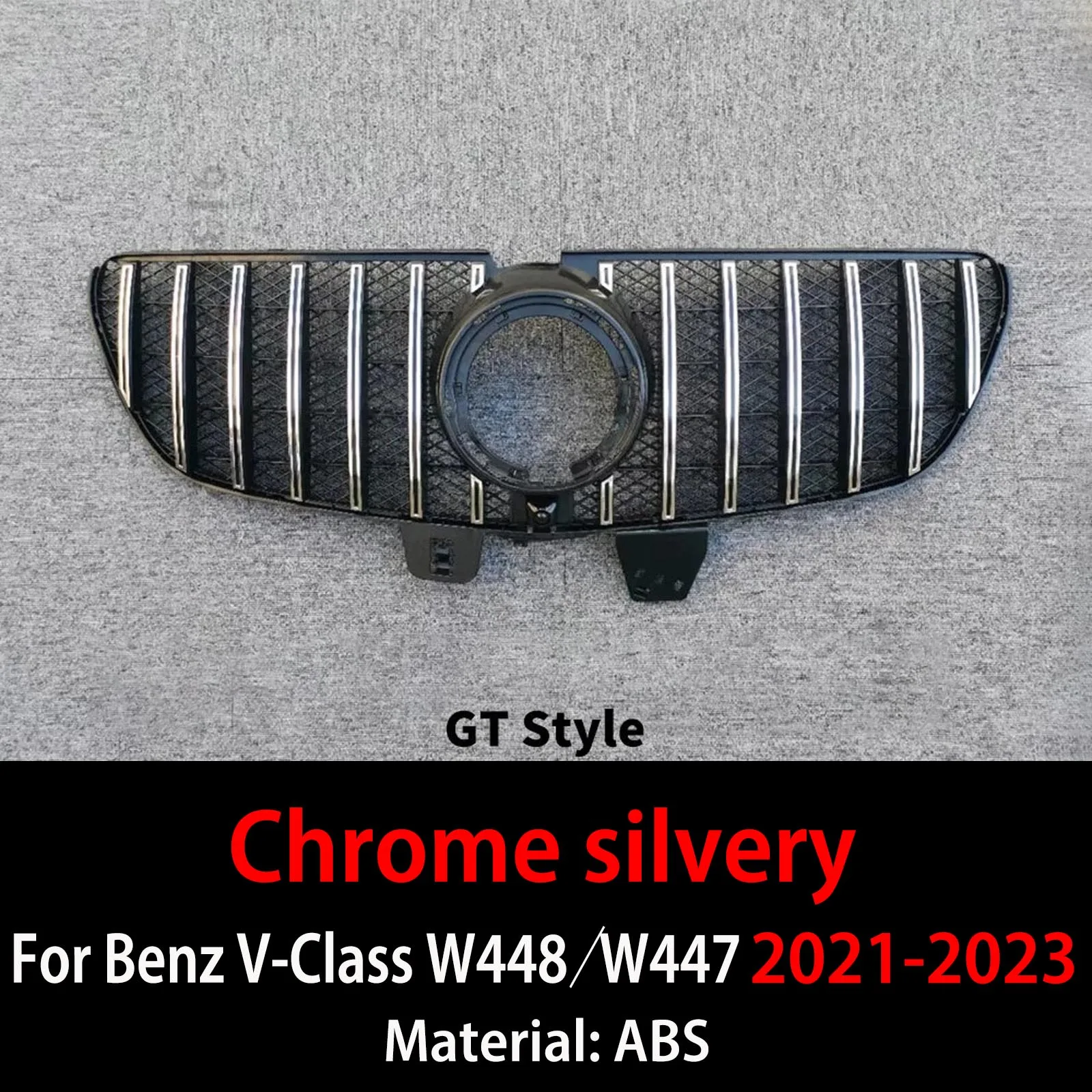 Voor Mercedes Benz V Klasse Vito W448 W447 2015-2023 Midden Mesh Tuning Sport GT Diamant Stijl Voorinlaat Grille radiator Grill